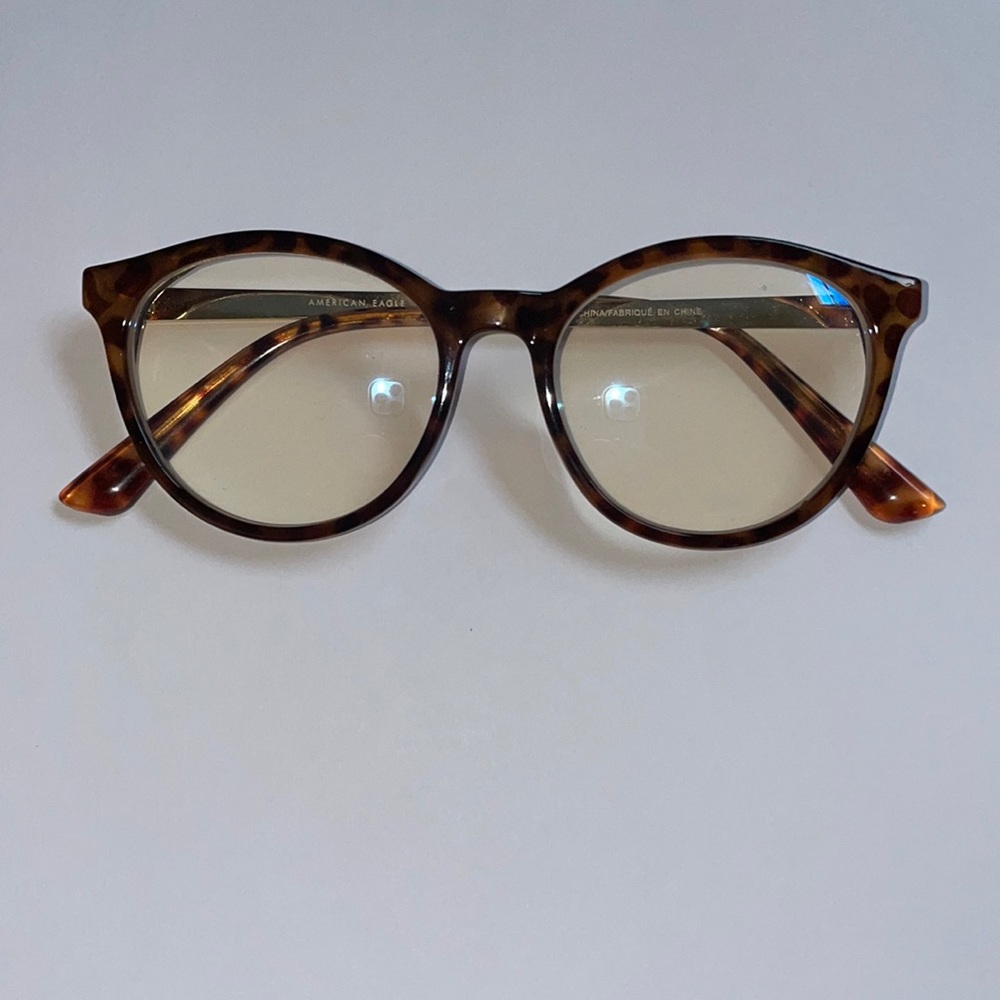 American Eagle Outfitters Tortoise Blue Light Accessory Glasses Frames